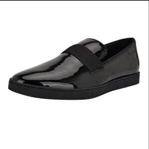 Calvin Klein Glossy Black Slip-On Loafers
